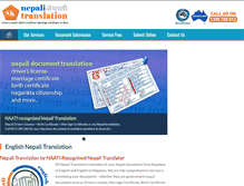 Tablet Screenshot of nepalitranslation.com.au